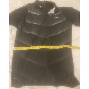 Mens Nike Tiger Woods Collection Polo Shirt Striped Performance Golf Small Black